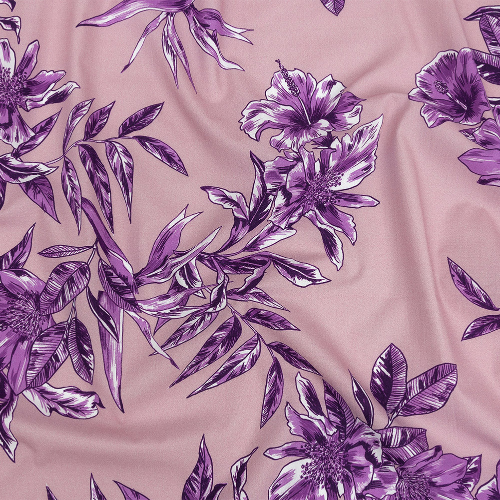 Cotton Poplin Print - Purple Floral - Mood Exclusive Seaside Serenity Cotton Poplin Print - Purple Floral - Mood Exclusive Seaside Serenity