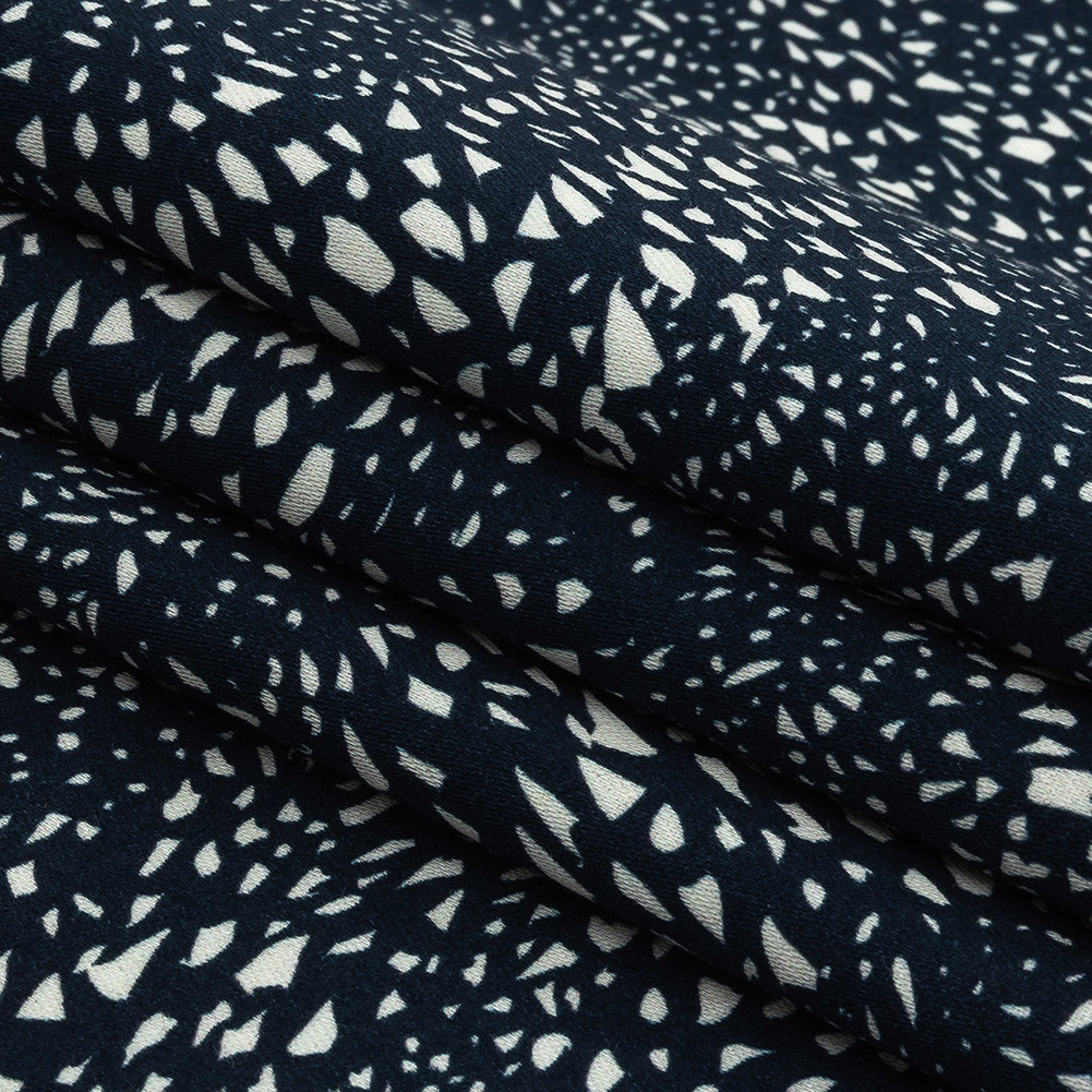 Mood Exclusive Navy Windswept Fields Stretch Cotton Sateen Folded Mood Exclusive Navy Windswept Fields Stretch Cotton Sateen Folded