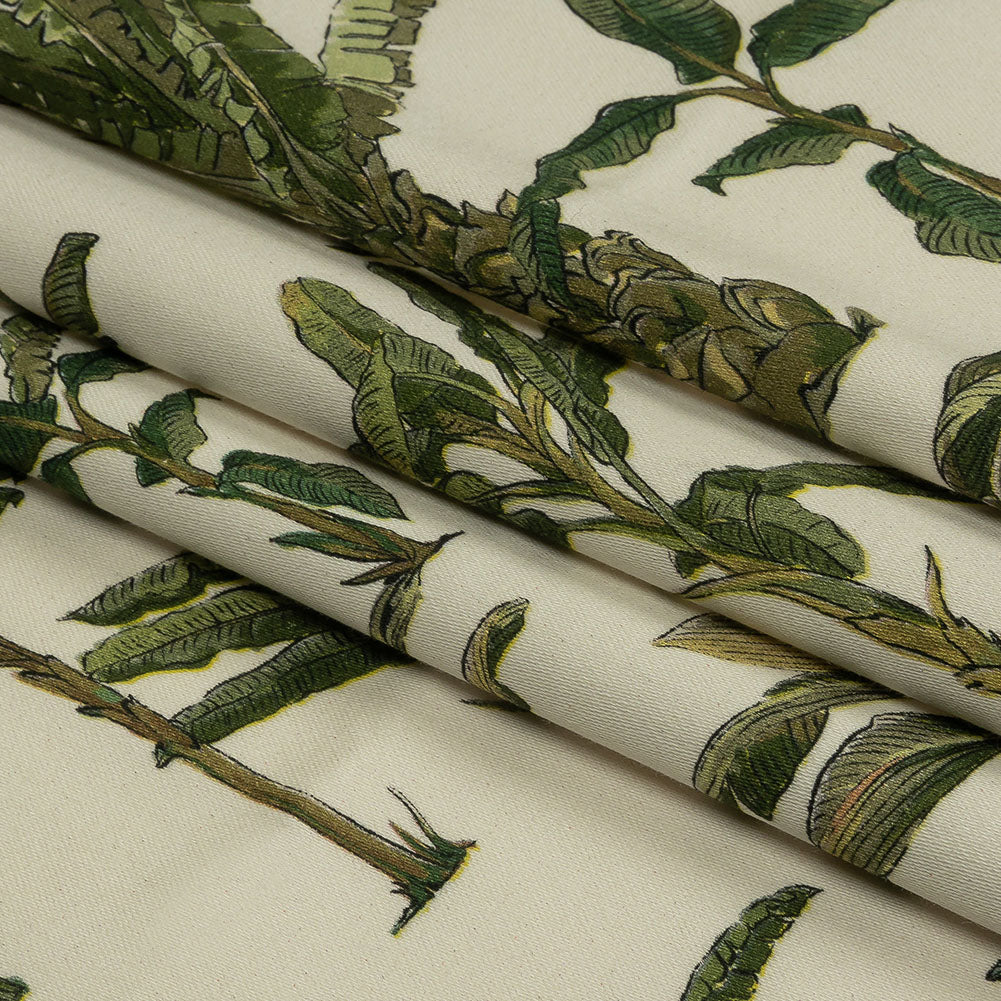 Mood Exclusive Ivory Heart of Palm Stretch Cotton Sateen Folded Mood Exclusive Ivory Heart of Palm Stretch Cotton Sateen Folded
