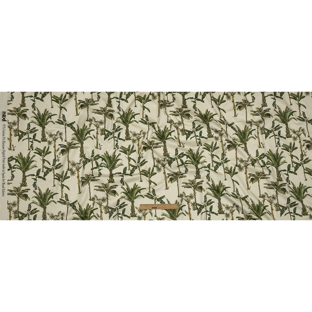 Mood Exclusive Ivory Heart of Palm Stretch Cotton Sateen Full Mood Exclusive Ivory Heart of Palm Stretch Cotton Sateen Full