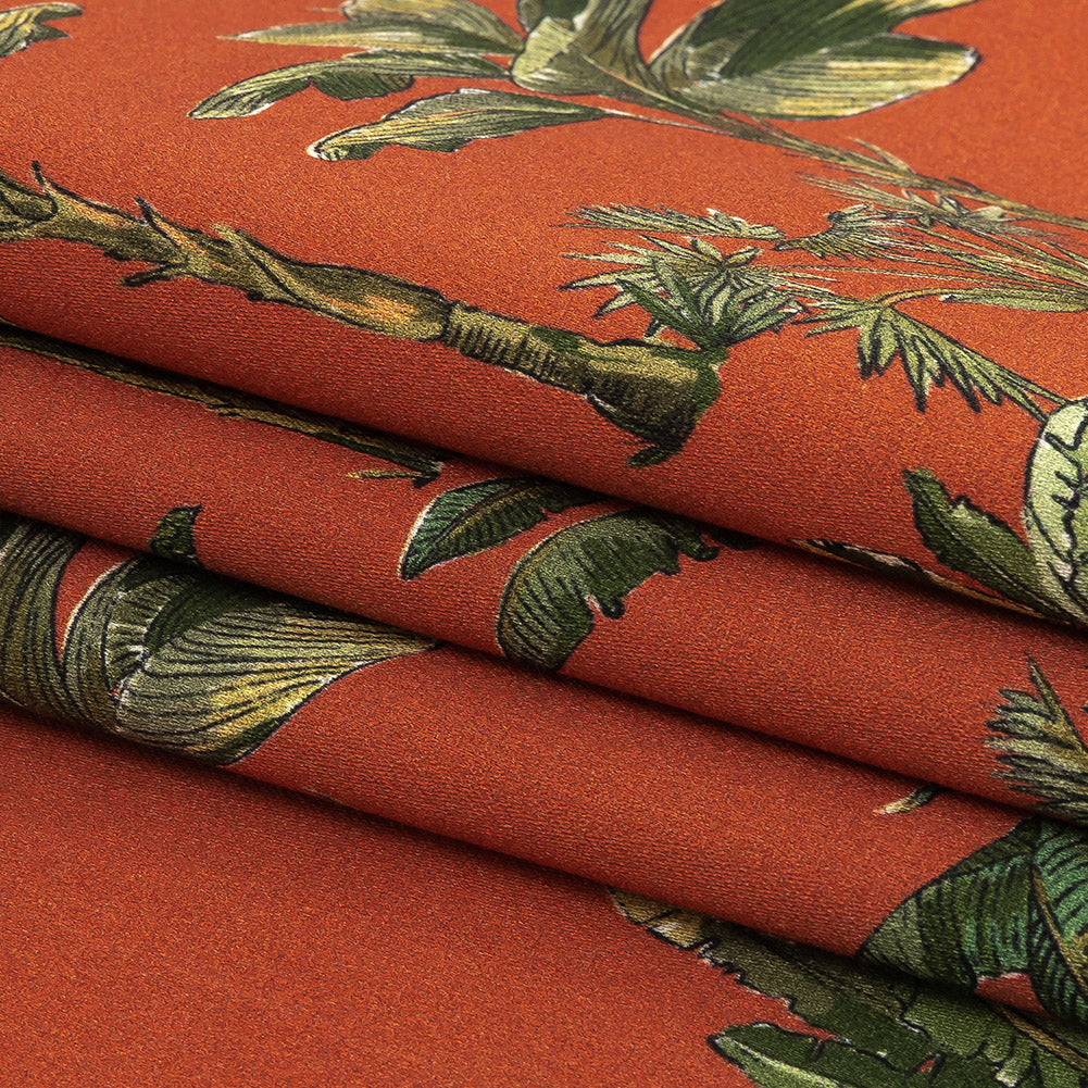 Mood Exclusive Red Orange Heart of Palm Stretch Cotton Sateen Folded Mood Exclusive Red Orange Heart of Palm Stretch Cotton Sateen Folded