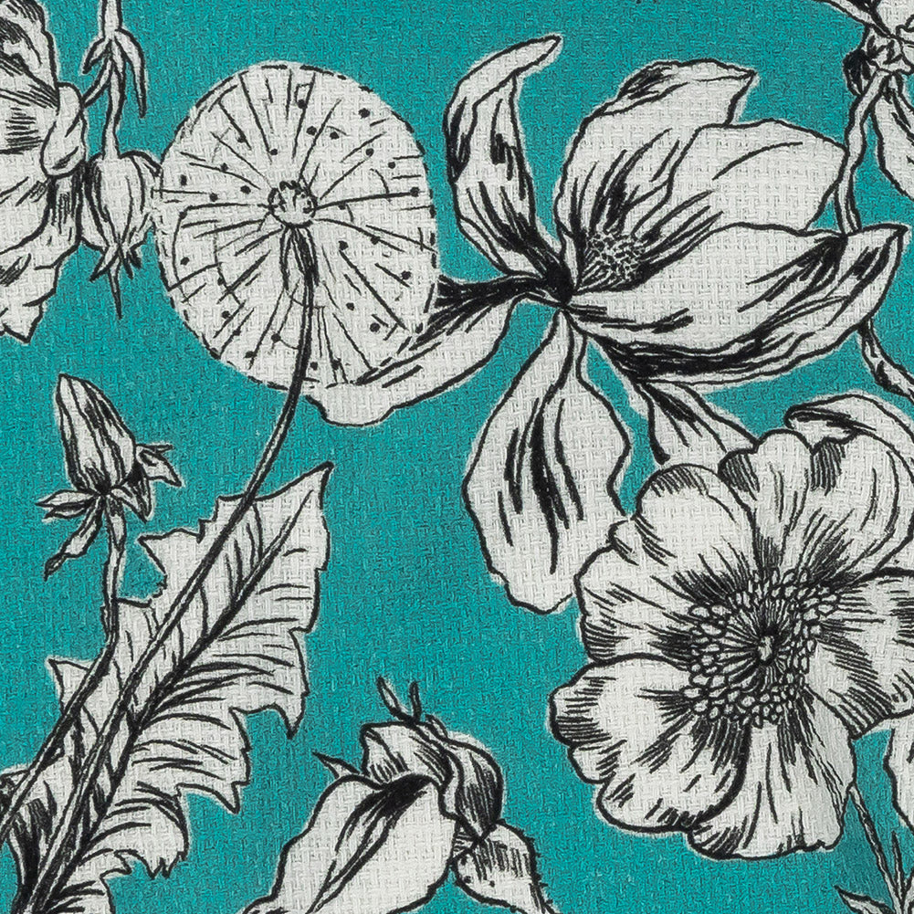 Mood Exclusive Turquoise Dandelion Drift Stretch Cotton Woven Detail Mood Exclusive Turquoise Dandelion Drift Stretch Cotton Woven Detail