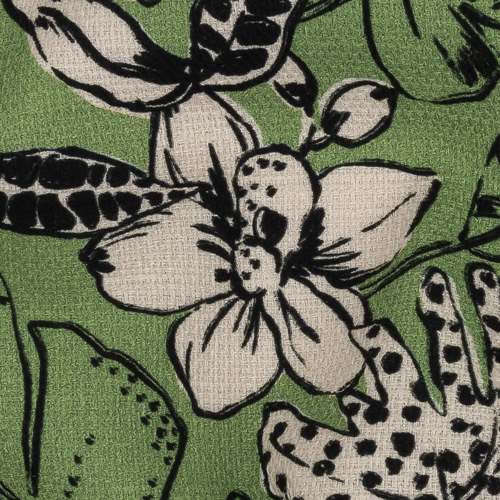 Mood Exclusive Green Warning Spots Stretch Cotton Woven Detail Mood Exclusive Green Warning Spots Stretch Cotton Woven Detail