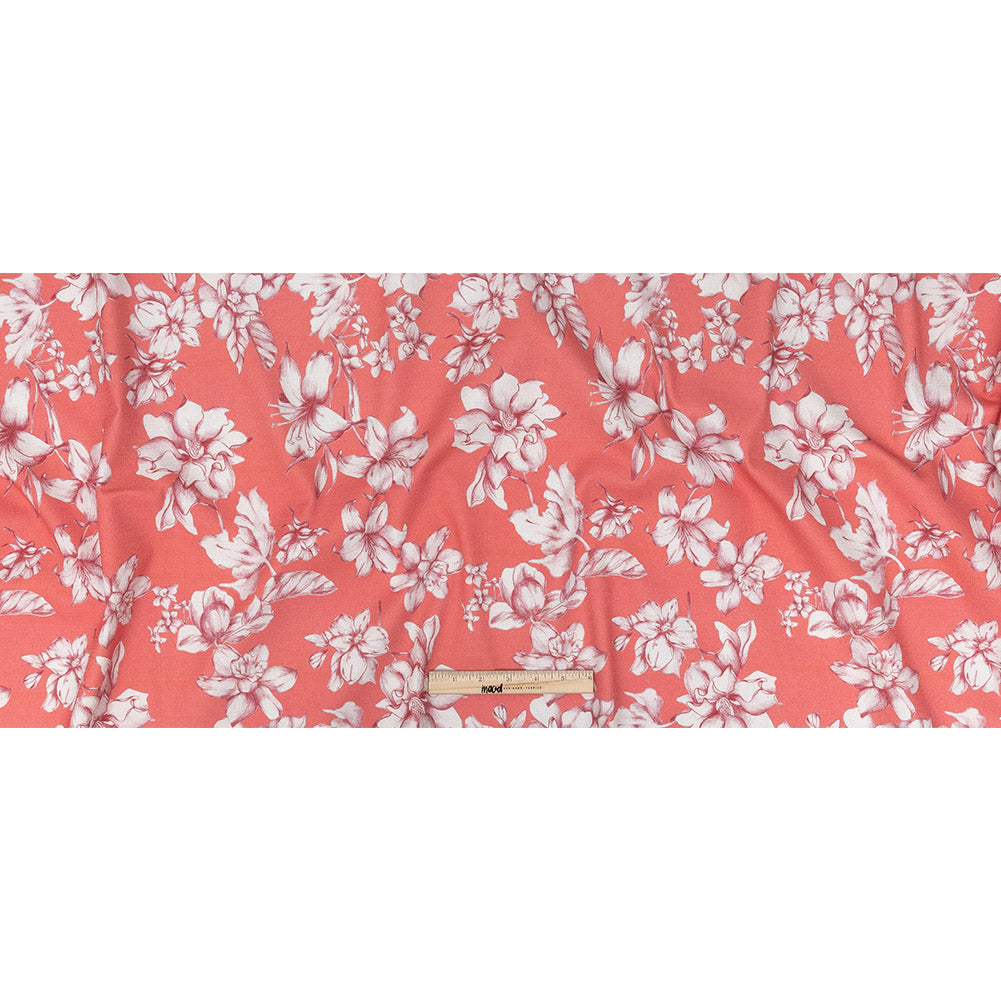 Mood Exclusive Coral Breath of Narcissus Stretch Cotton Woven Full Mood Exclusive Coral Breath of Narcissus Stretch Cotton Woven Full