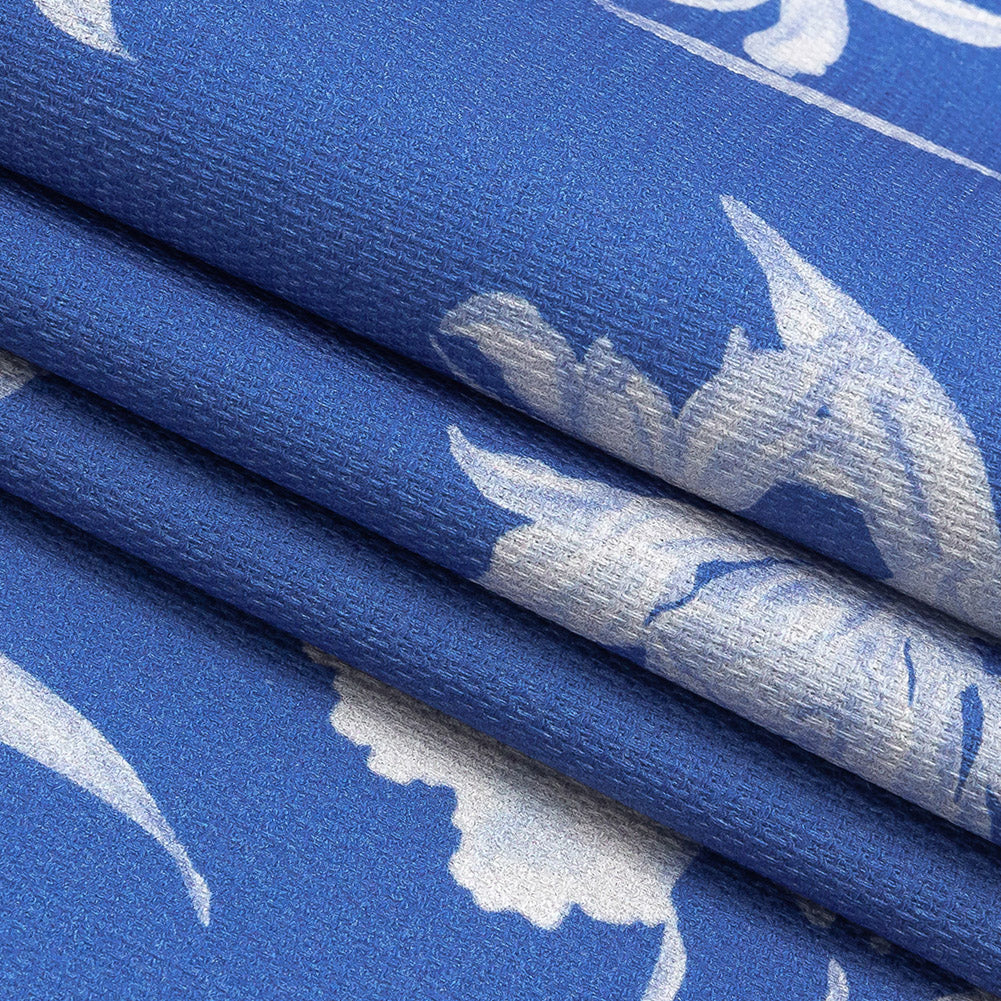 Mood Exclusive Cobalt Blue Camellia Mirage Stretch Cotton Woven Folded Mood Exclusive Cobalt Blue Camellia Mirage Stretch Cotton Woven Folded