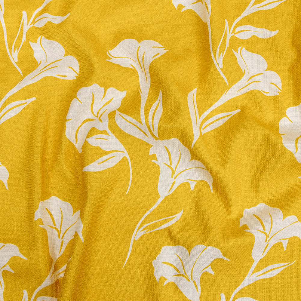 Mood Exclusive Yellow Bellflower Breeze Stretch Cotton Woven Mood Exclusive Yellow Bellflower Breeze Stretch Cotton Woven
