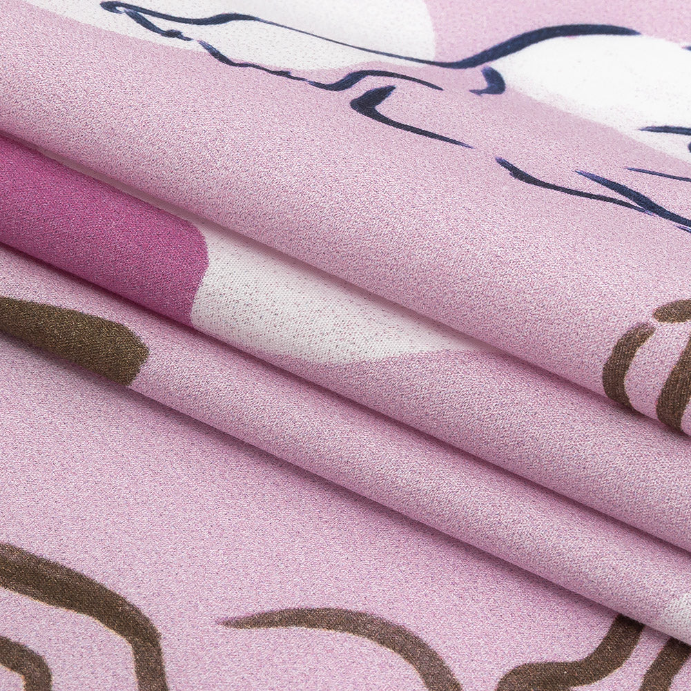 Mood Exclusive Pale Pink Gestural Expressions Stretch Cotton Poplin Folded Mood Exclusive Pale Pink Gestural Expressions Stretch Cotton Poplin Folded