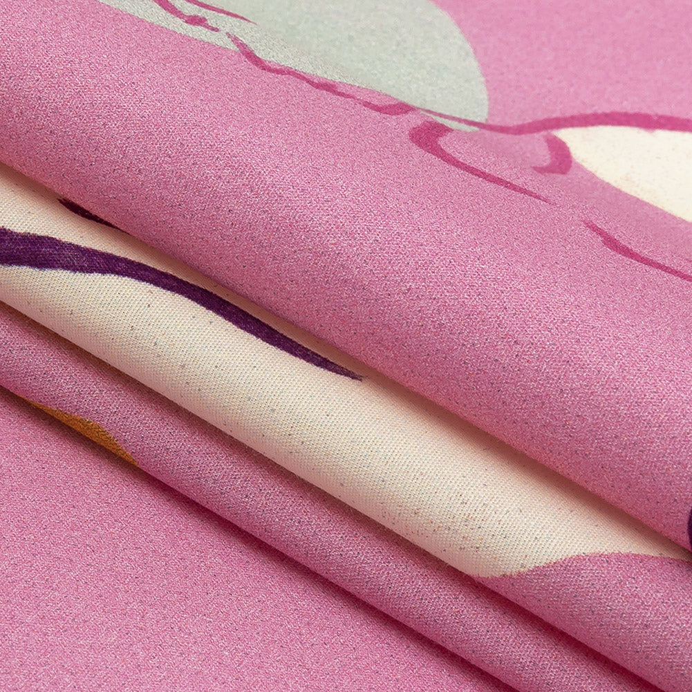 Mood Exclusive Hot Pink Gestural Expressions Stretch Cotton Poplin Folded Mood Exclusive Hot Pink Gestural Expressions Stretch Cotton Poplin Folded