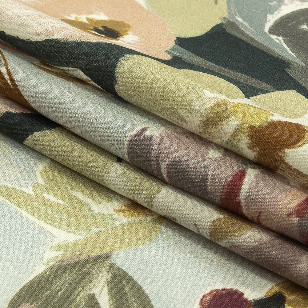 Mood Exclusive White Pastel Pageantry Stretch Cotton Poplin Folded