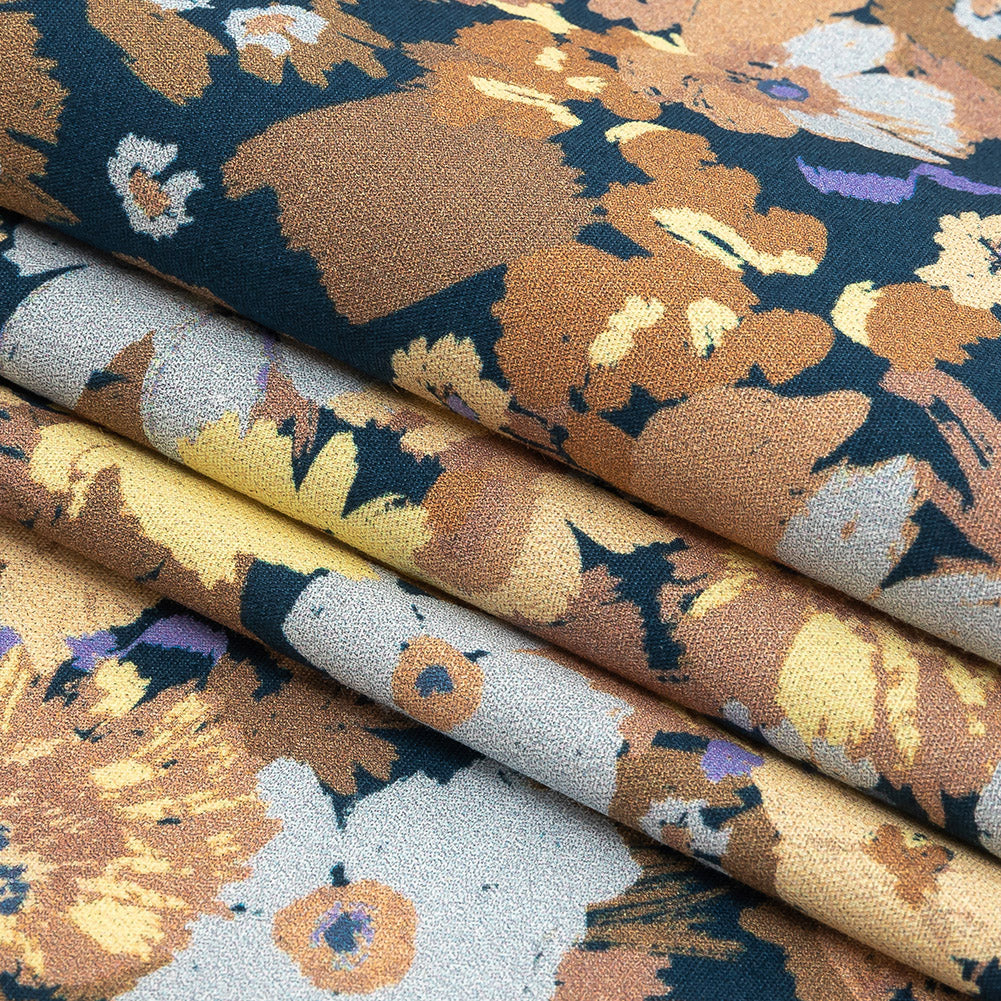 Mood Exclusive Marine Blue Zinnia Pop Stretch Cotton Poplin Folded Mood Exclusive Marine Blue Zinnia Pop Stretch Cotton Poplin Folded