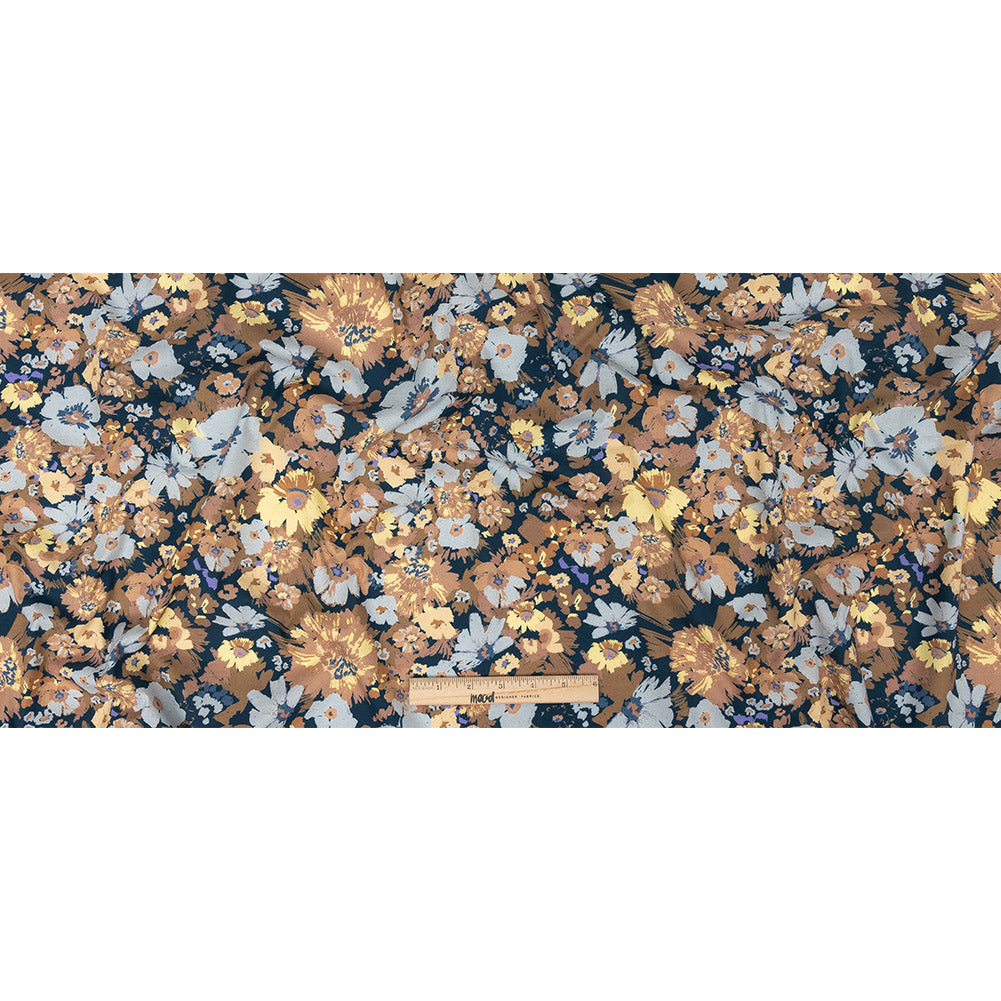 Mood Exclusive Marine Blue Zinnia Pop Stretch Cotton Poplin Full Mood Exclusive Marine Blue Zinnia Pop Stretch Cotton Poplin Full