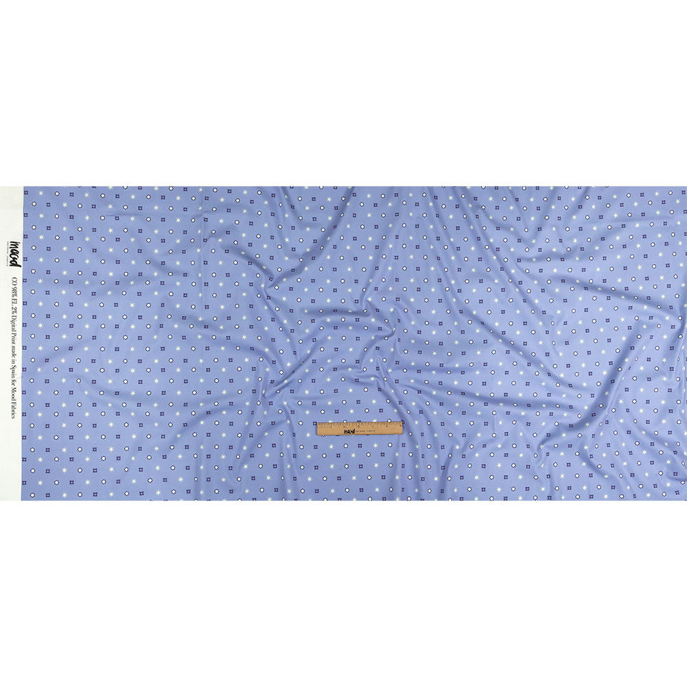 Mood Exclusive Periwinkle Stars n’ Squares Stretch Cotton Poplin Full Mood Exclusive Periwinkle Stars n’ Squares Stretch Cotton Poplin Full