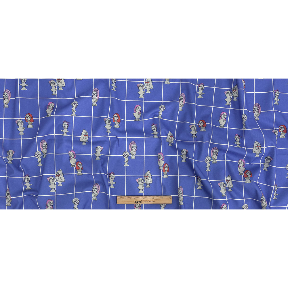Mood Exclusive Blue Erudite Architecture Stretch Brushed Cotton Twill Full Mood Exclusive Blue Erudite Architecture Stretch Brushed Cotton Twill Full