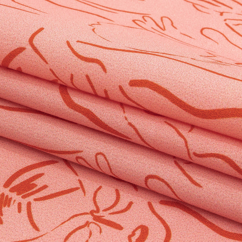 Mood Exclusive Pink Language of Love Stretch Brushed Cotton Twill Folded Mood Exclusive Pink Language of Love Stretch Brushed Cotton Twill Folded