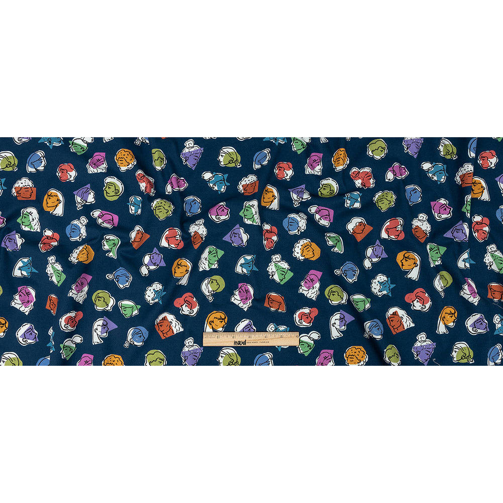 Mood Exclusive Bright Navy Face the Facts Stretch Brushed Cotton Twill Full Mood Exclusive Bright Navy Face the Facts Stretch Brushed Cotton Twill Full