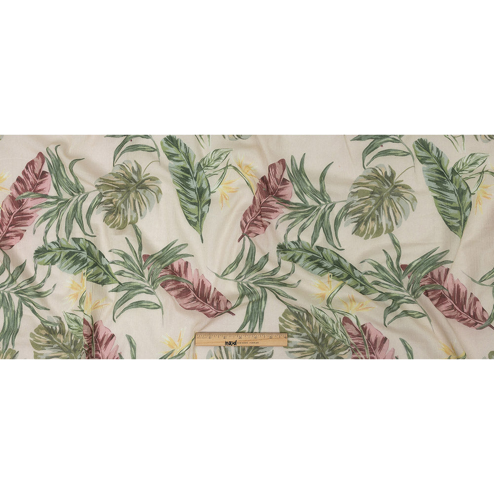 Mood Exclusive Beige Frond Feelings Crinkled Cotton Voile Full Mood Exclusive Beige Frond Feelings Crinkled Cotton Voile Full