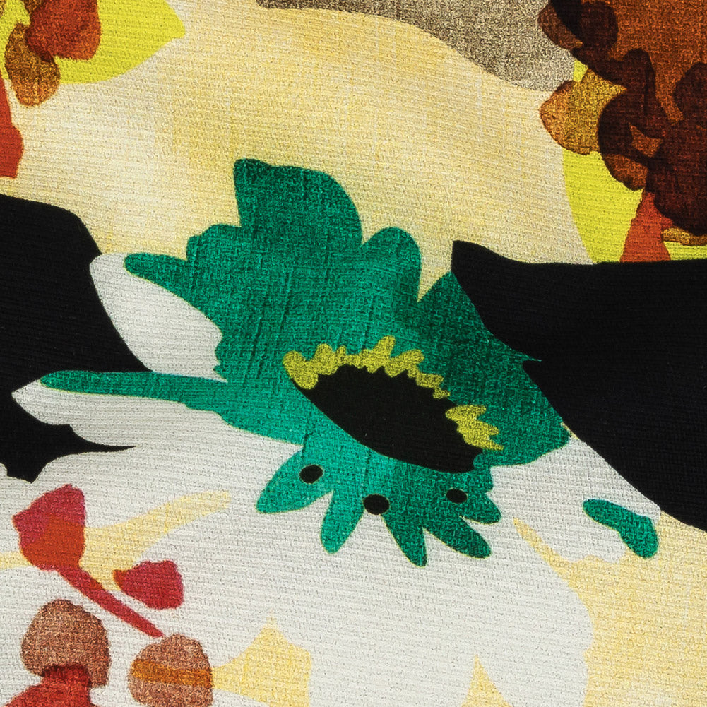 Mood Exclusive Lime and Red Gerbera Greeting Stretch Cotton Ottoman Detail Mood Exclusive Lime and Red Gerbera Greeting Stretch Cotton Ottoman Detail