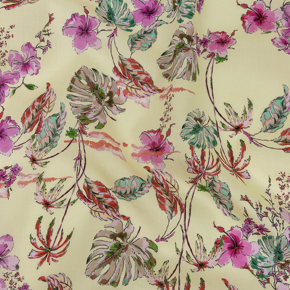 Mood Exclusive Limelight Hibiscus Haven Cotton Voile Mood Exclusive Limelight Hibiscus Haven Cotton Voile