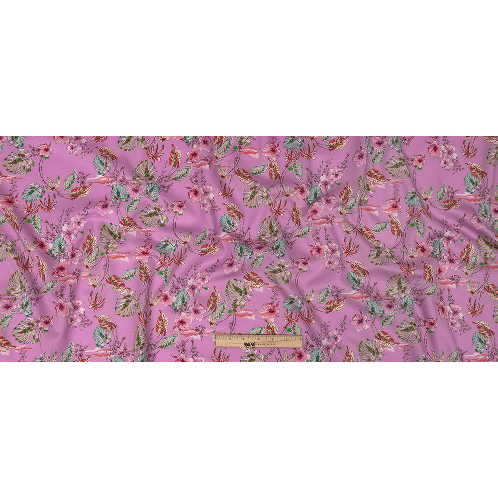 Mood Exclusive Pink Lavender Hibiscus Haven Cotton Voile Full Mood Exclusive Pink Lavender Hibiscus Haven Cotton Voile Full