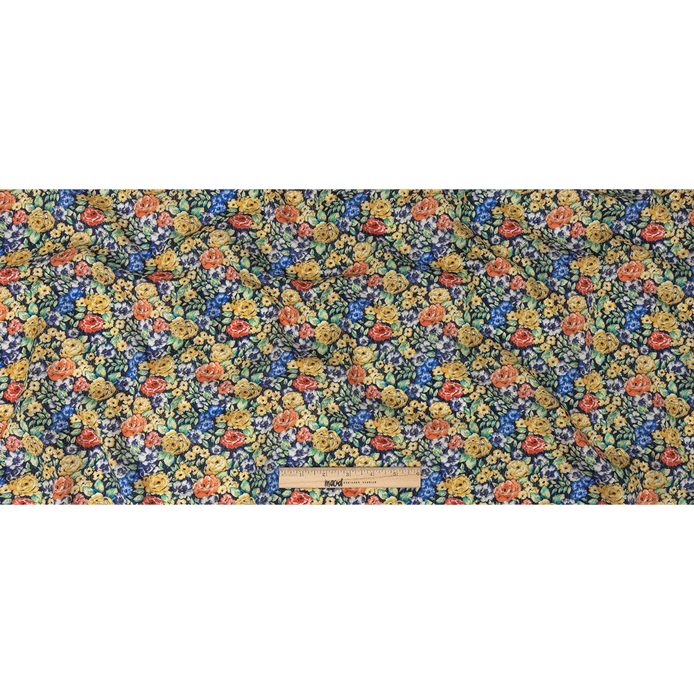Mood Exclusive Navy Bountiful Blossoms Cotton Voile Full Mood Exclusive Navy Bountiful Blossoms Cotton Voile Full