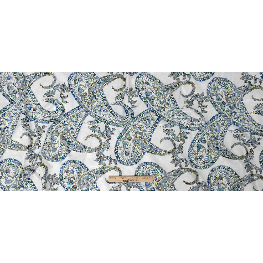 Stretch Floral Jacquard Print - Blue Paisley - Mood Exclusive Stratagem Sophistication Full Stretch Floral Jacquard Print - Blue Paisley - Mood Exclusive Stratagem Sophistication Full