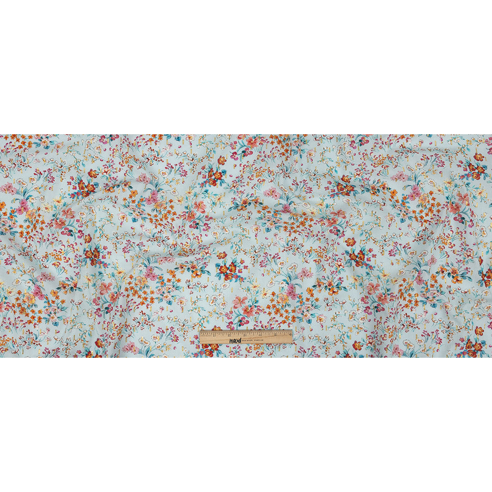 Cotton Voile Print with Metallic Dots - Baby Blue Floral - Mood Exclusive Celestial Serendipity Full Cotton Voile Print with Metallic Dots - Baby Blue Floral - Mood Exclusive Celestial Serendipity Full
