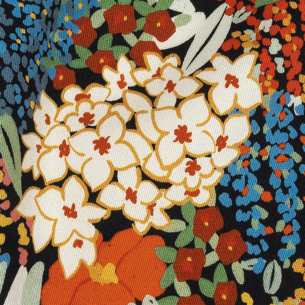 Cotton Stretch Twill Print - Black Floral - Mood Exclusive Bunches 0' Blooms Detail Cotton Stretch Twill Print - Black Floral - Mood Exclusive Bunches 0' Blooms Detail