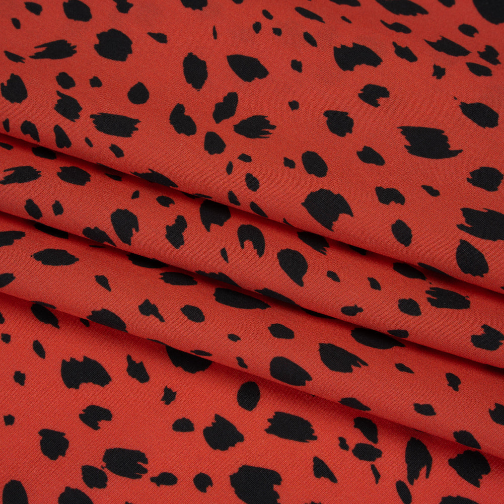 Mood Exclusive Red Dappled Daring Cotton Poplin Detail Mood Exclusive Red Dappled Daring Cotton Poplin Detail