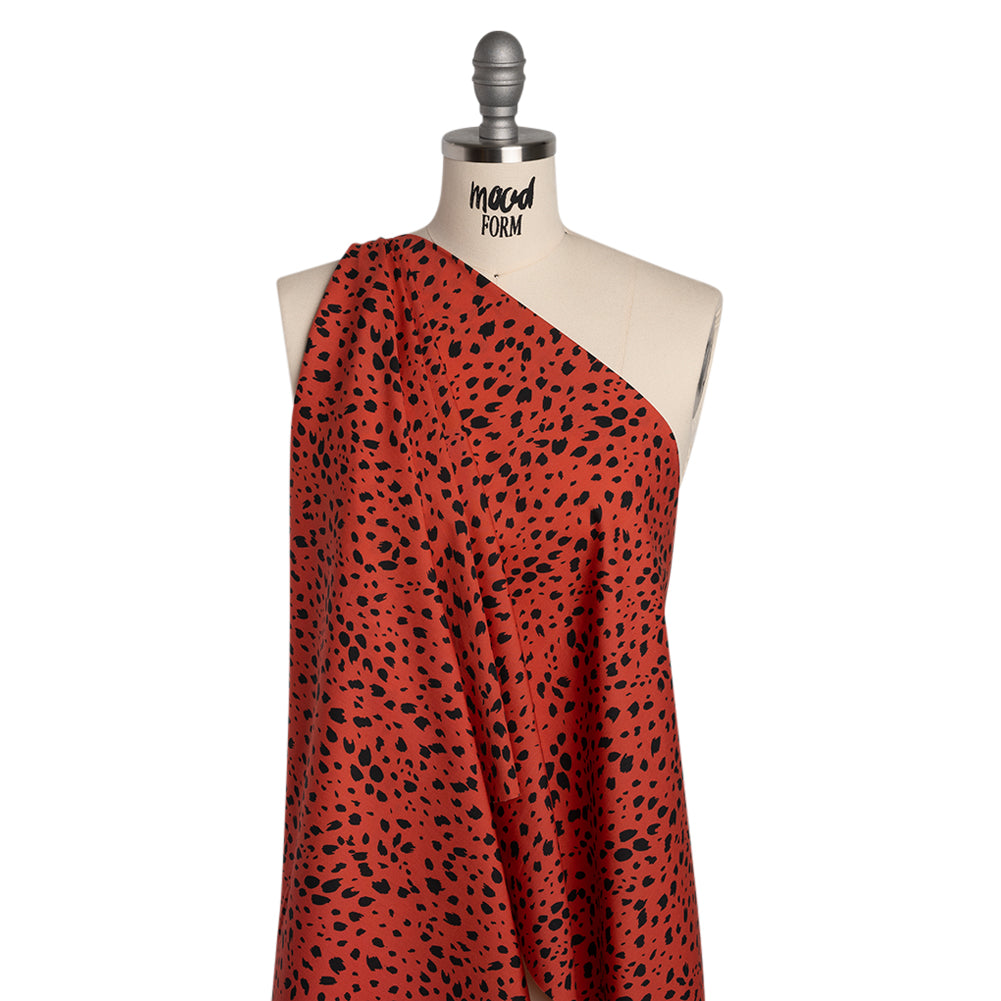 Mood Exclusive Red Dappled Daring Cotton Poplin Mood Exclusive Red Dappled Daring Cotton Poplin