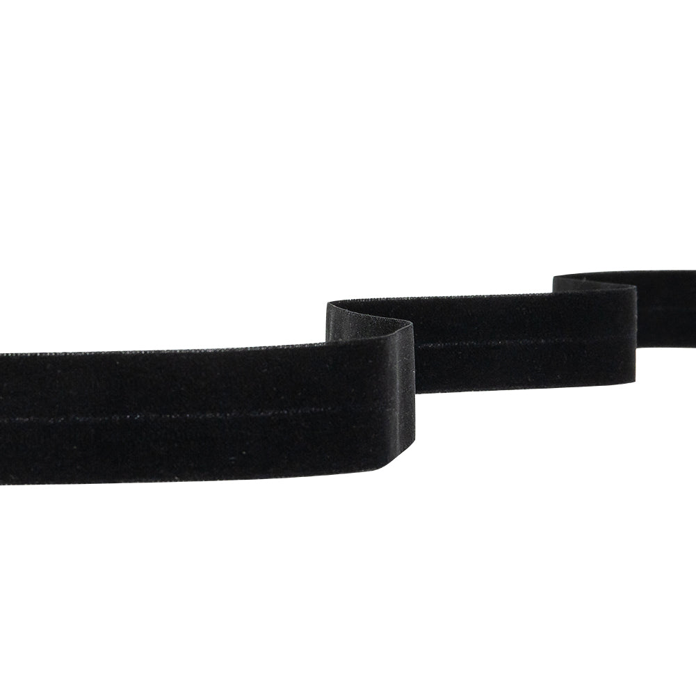 Italian Black Foldover Stretch Tape - 0.875" Italian Black Foldover Stretch Tape - 0.875"