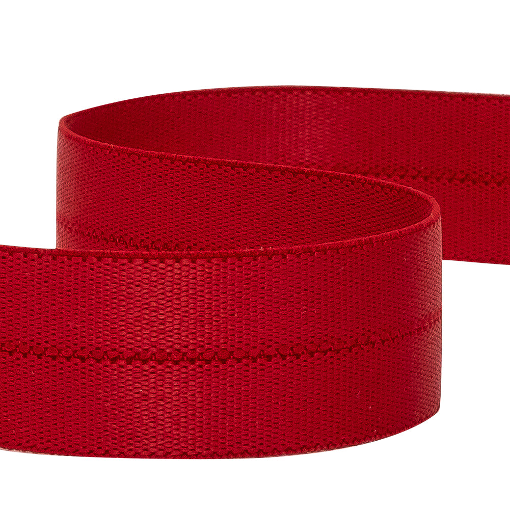 Italian Red Foldover Stretch Trim - 0.875" Detail Italian Red Foldover Stretch Trim - 0.875" Detail
