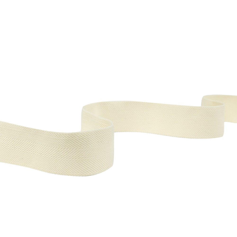 Italian Cloud Cream Stretch Twill Tape - 1" Italian Cloud Cream Stretch Twill Tape - 1"