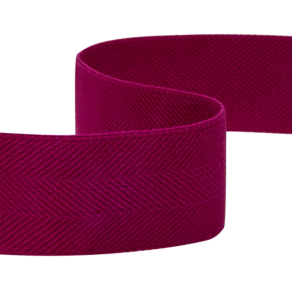 Italian Magenta Stretch Twill Tape - 1" Detail Italian Magenta Stretch Twill Tape - 1" Detail