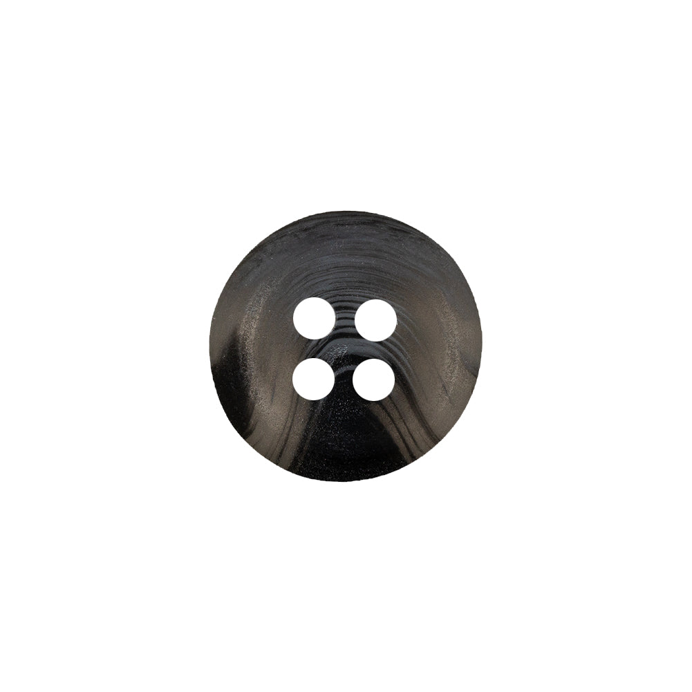 Brewing Storm Translucent 4-Hole Low Convex Top Plastic Button - 24L/15mm Detail Brewing Storm Translucent 4-Hole Low Convex Top Plastic Button - 24L/15mm Detail
