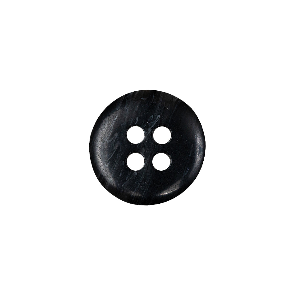Moonless Night and Cool Gray Speckled 4-Hole Plastic Button - 24L/15mm Detail