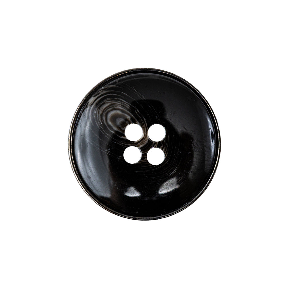 Black and Gray Swirl Gunmetal 4-Hole Set-in Button - 36L/23mm Black and Gray Swirl Gunmetal 4-Hole Set-in Button - 36L/23mm