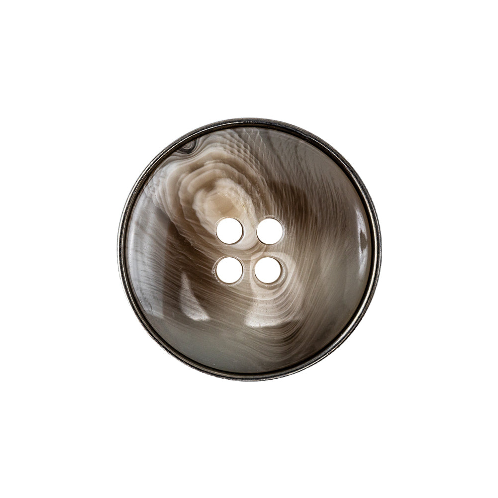 Seneca Rock and Gunmetal 4-Hole Set-in Button - 36L/23mm Seneca Rock and Gunmetal 4-Hole Set-in Button - 36L/23mm