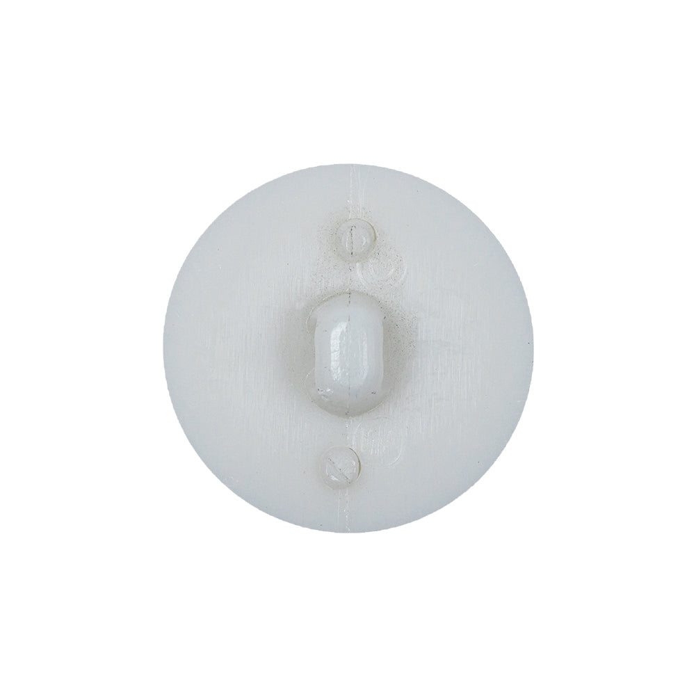 White Matte and Shiny Shank Back Plastic Button - 36L/23mm Detail White Matte and Shiny Shank Back Plastic Button - 36L/23mm Detail