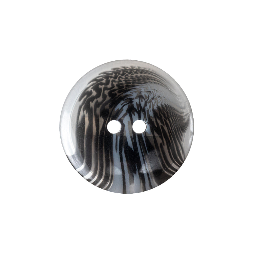 Gray and Phantom Black Translucent Swirl 2-Hole Channel Style Plastic Button - 36L/23mm Detail Gray and Phantom Black Translucent Swirl 2-Hole Channel Style Plastic Button - 36L/23mm Detail
