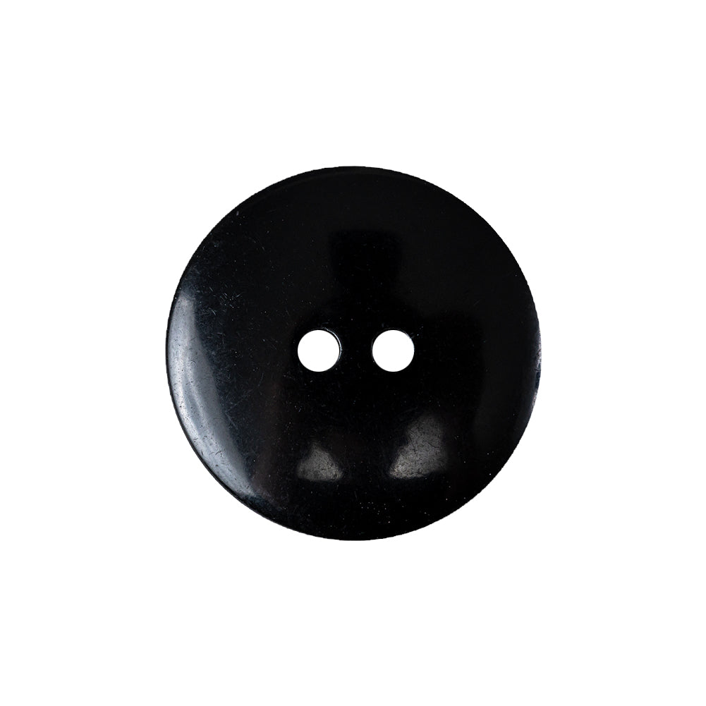 Carbon Black 2-Hole Channel Style Plastic Button - 36L/23mm Detail