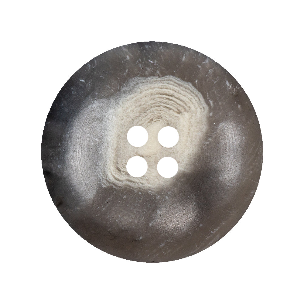 Beige, Gray and Brown Swirl Weathered 4-Hole Plastic Button - 44L/28mm Detail Beige, Gray and Brown Swirl Weathered 4-Hole Plastic Button - 44L/28mm Detail