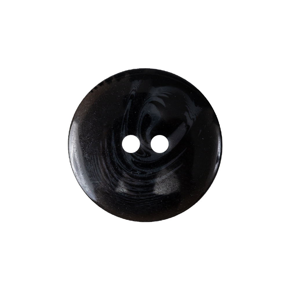 Dark Gray and Caviar Black Translucent Swirl 2-Hole Channel Style Plastic Button - 36L/23mm Detail