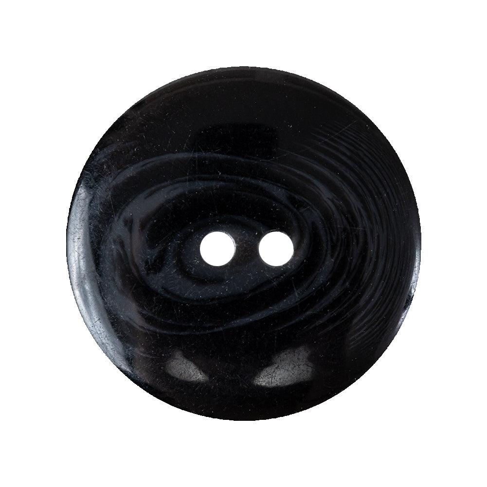 Dark Gray and Caviar Black Translucent Swirl 2-Hole Channel Style Plastic Button - 44L/28mm Detail Dark Gray and Caviar Black Translucent Swirl 2-Hole Channel Style Plastic Button - 44L/28mm Detail