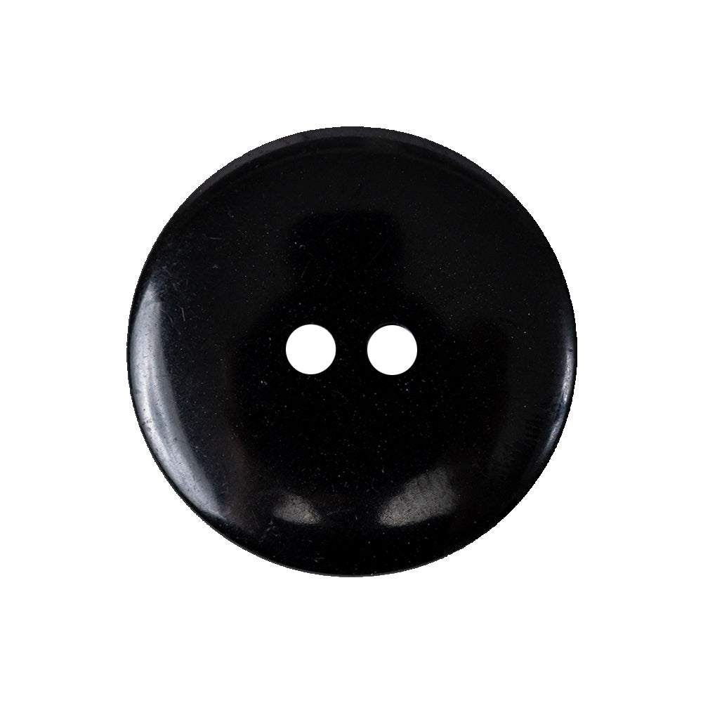 Carbon Black 2-Hole Channel Style Plastic Button - 40L/25.5mm Detail Carbon Black 2-Hole Channel Style Plastic Button - 40L/25.5mm Detail
