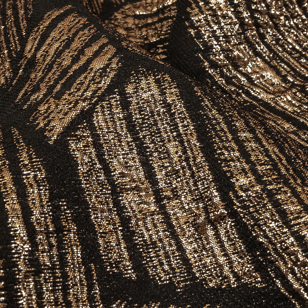 Metallic Gold and Black Abstract Hatching Luxury Brocade Detail Metallic Gold and Black Abstract Hatching Luxury Brocade Detail