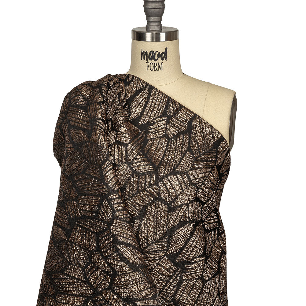 Metallic Gold and Black Abstract Hatching Luxury Brocade Drape Metallic Gold and Black Abstract Hatching Luxury Brocade Drape
