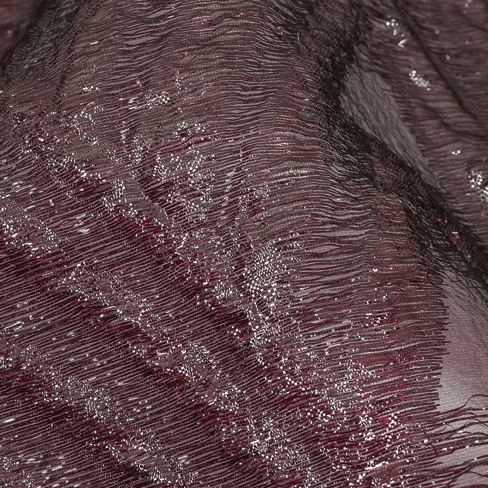 Metallic Black and Burgundy Abstract Sheer Luxury Burnout Brocade Detail Metallic Black and Burgundy Abstract Sheer Luxury Burnout Brocade Detail