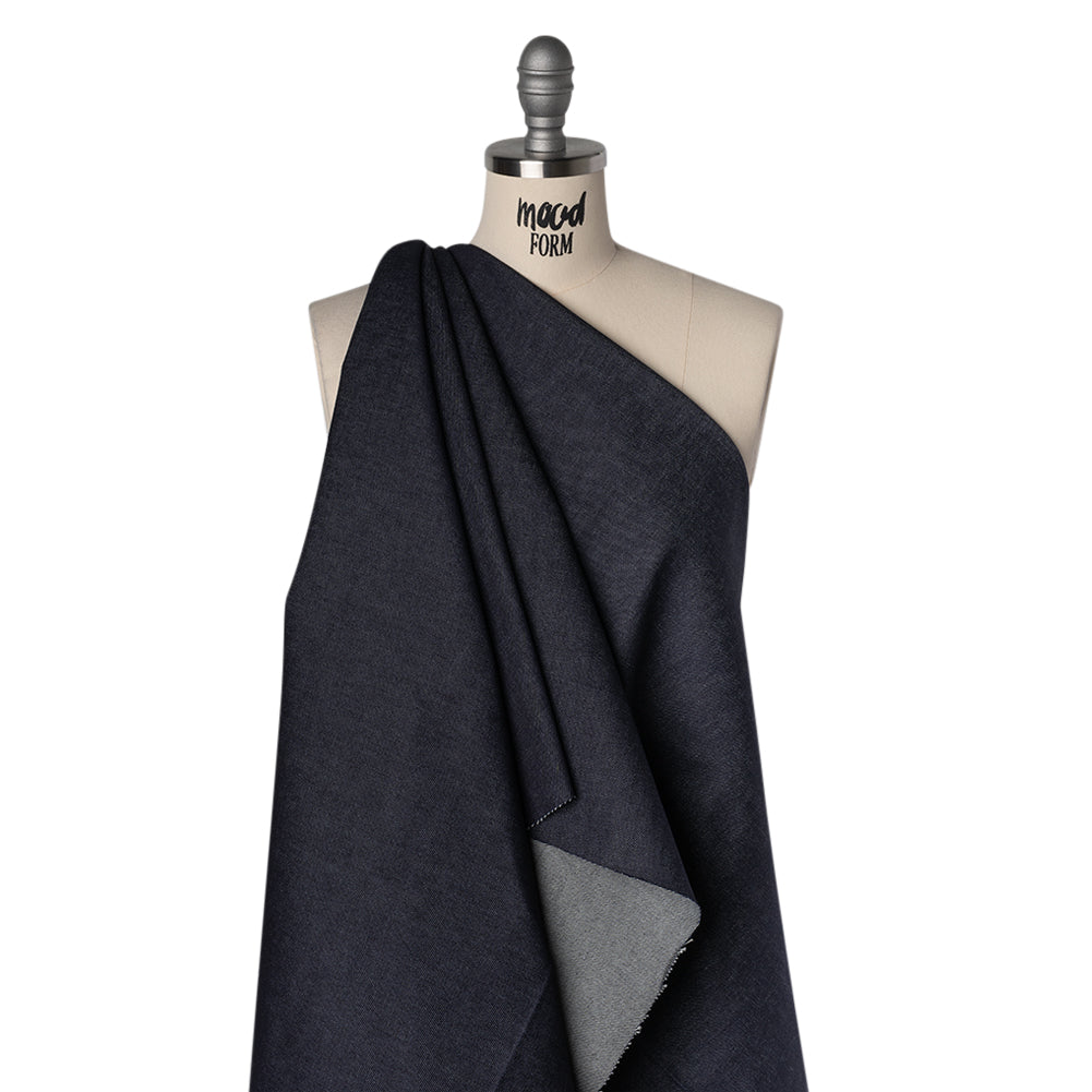 Heavy Cotton Denim - Indigo - Deadstock Drape Heavy Cotton Denim - Indigo - Deadstock Drape
