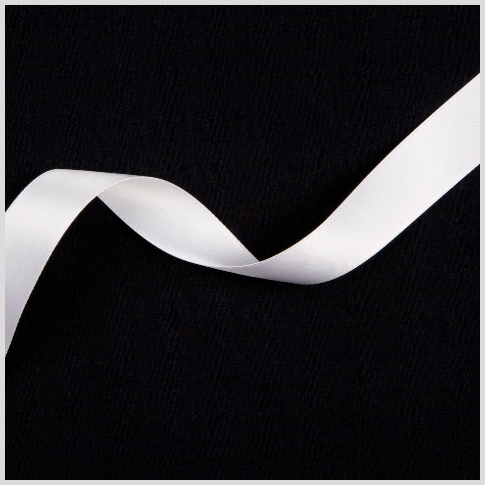 7/8" White Single Face Satin Ribbon 7/8" White Single Face Satin Ribbon