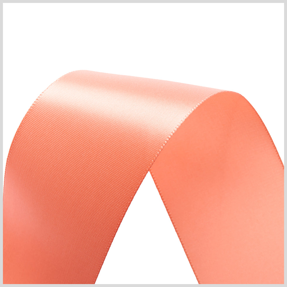 1.5" Peach Single Face Satin Ribbon Detail 1.5" Peach Single Face Satin Ribbon Detail